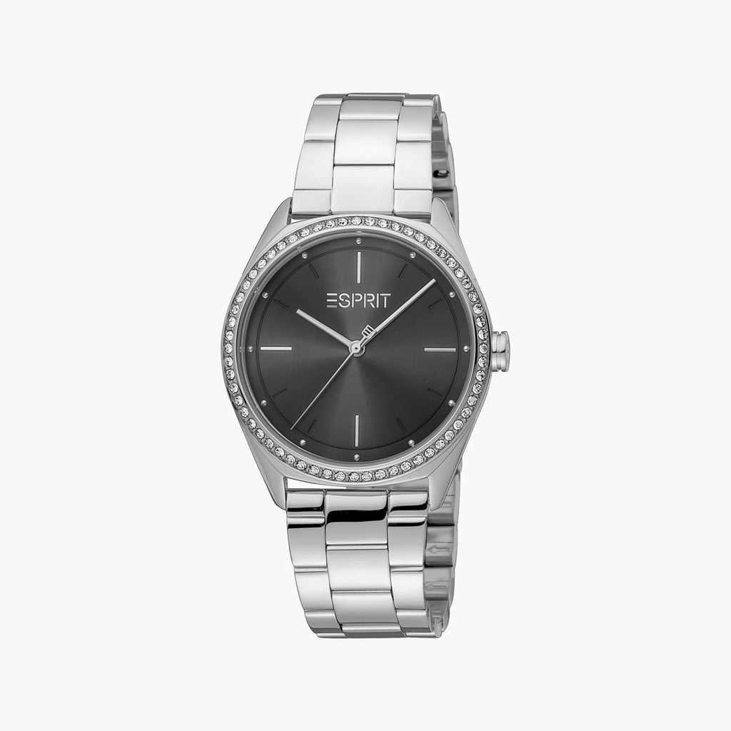 ESPRIT Women's Watch with Silver Stainless Steel Case and Silver Stainless Steel Band