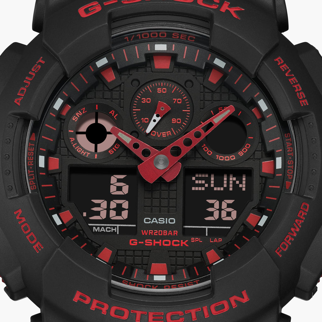 CASIO G-SHOCK GA-100BNR-1ADR - ADVENTURER'S PRIDE MEN'S WATCH WITH STRIKING BLACK AESTHETIC
