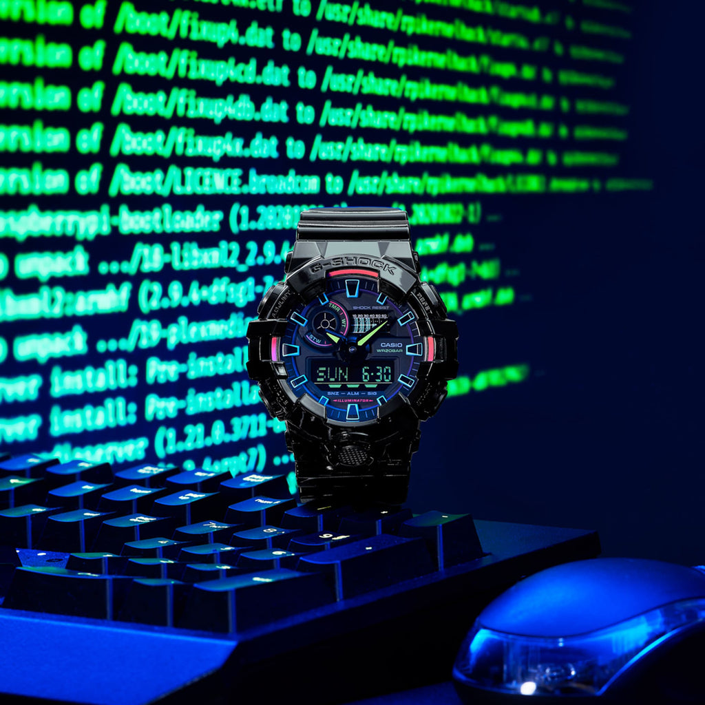 CASIO G-SHOCK GA-700RGB-1ADR BOLD ADVENTURE - MEN'S STRIKING STYLE & RESILIENT FUNCTIONALITY