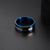 ZINK Men's Blue & Rose Gold Stainless Steel Ring | ZJRG037BL