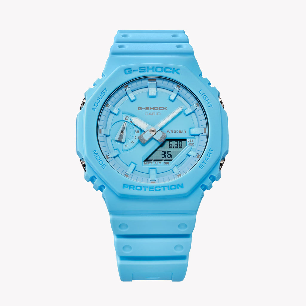 CASIO G-SHOCK GA-2100-2A2DR OAK COMPACT - ADVENTURE-READY BLUE MEN'S TIMEPIECE