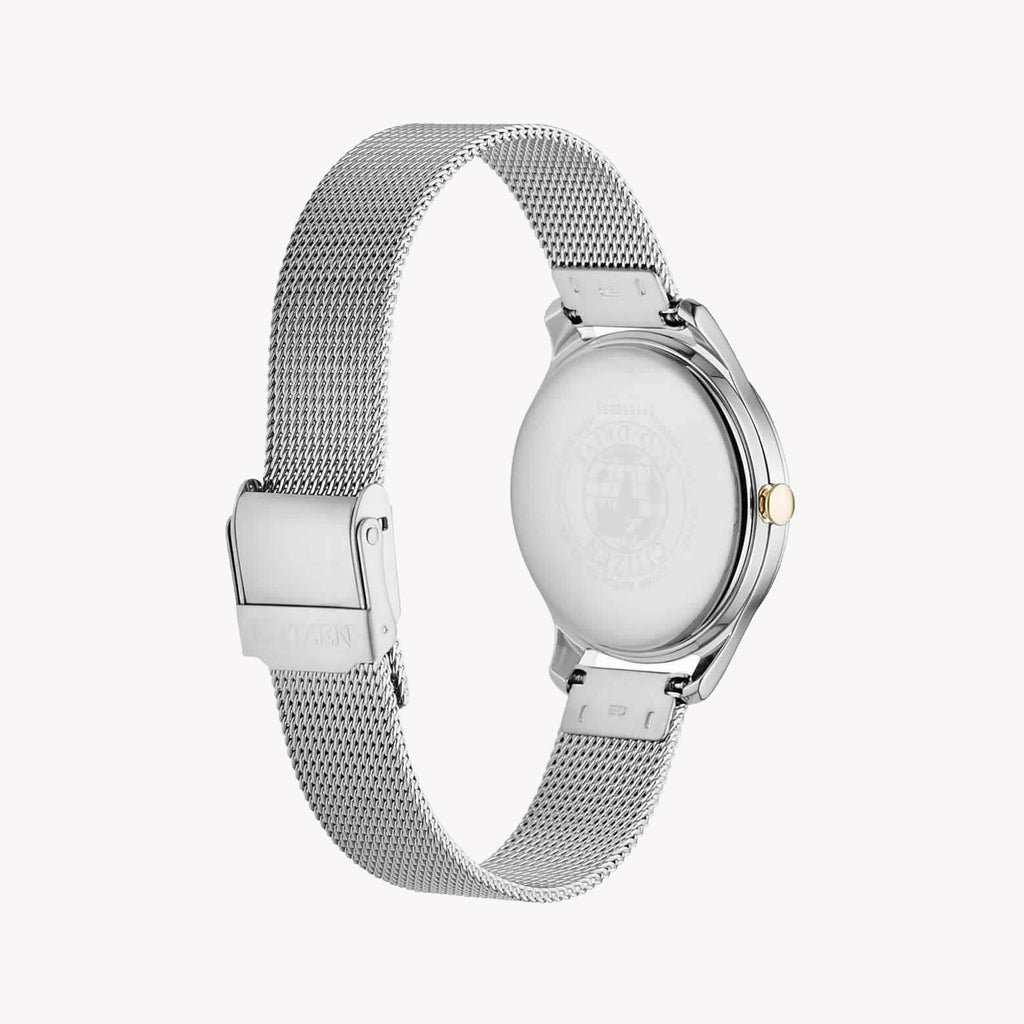 CITIZEN Eco-Drive EM0504-81A RADIANT STYLE - ELEGANT WOMEN'S TIMEPIECE with Silver Mesh Band
