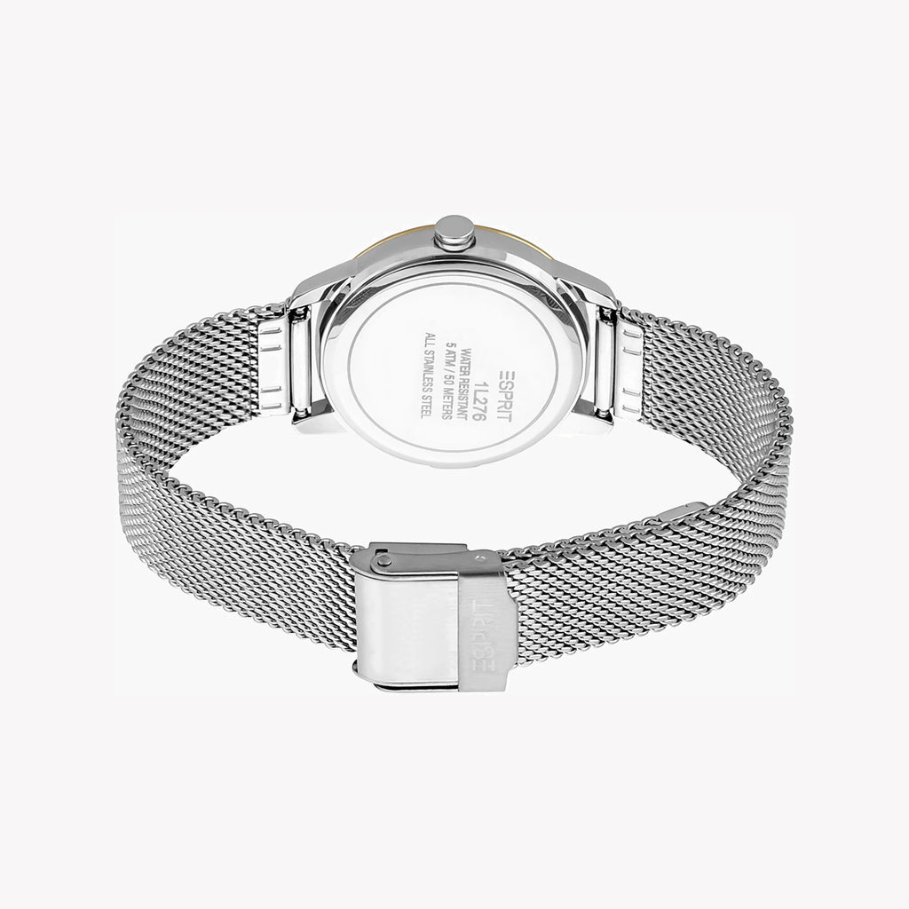 ESPRIT Women's Watch with Silver Stainless Steel Case and Silver Stainless Steel Band
