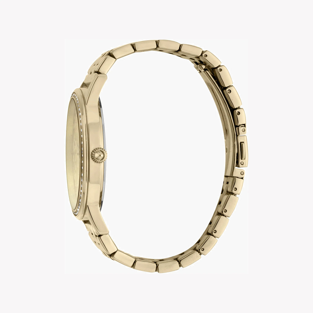 JUST CAVALLI Women's Watch with Gold Stainless Steel Case and Gold Stainless Steel Band