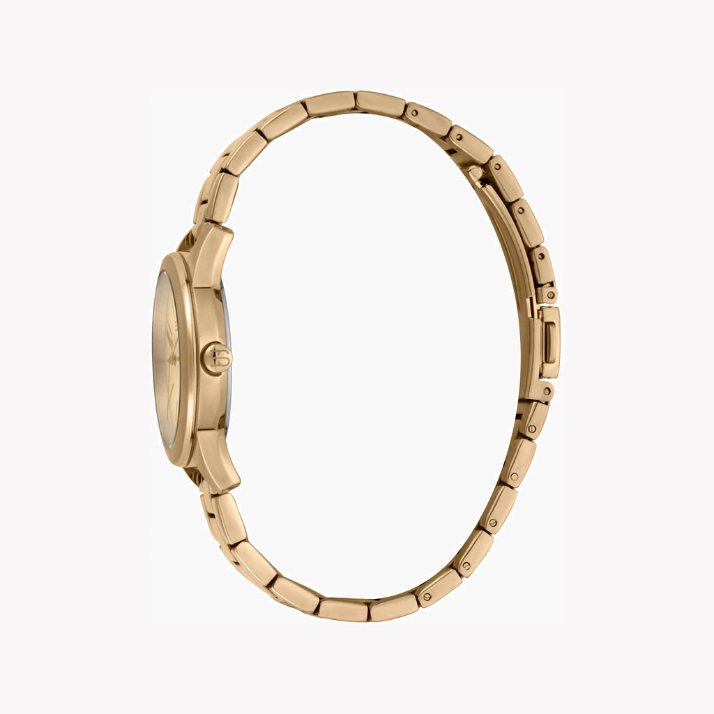 ESPRIT Women's Watch with Gold Stainless Steel Case and Gold Stainless Steel Band
