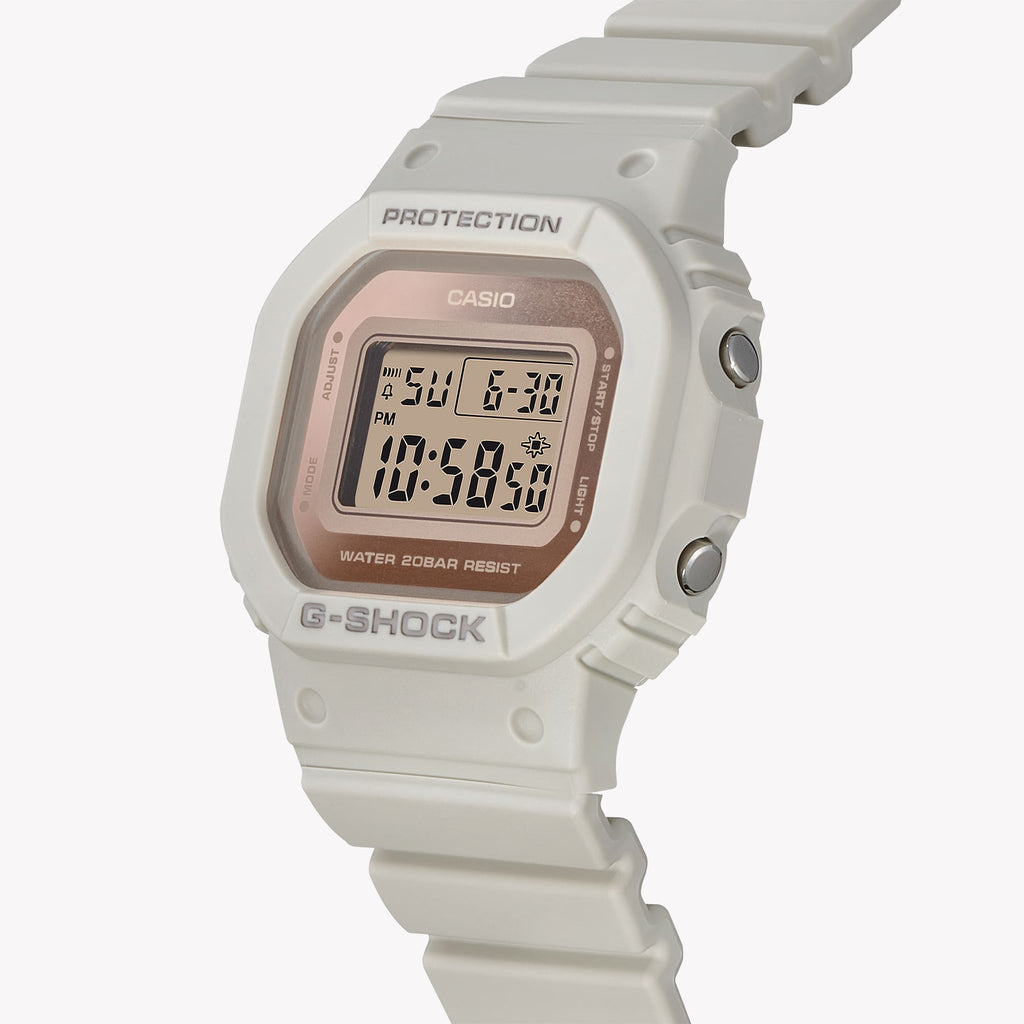 CASIO G-SHOCK GMD-S5600-8DR - SPORTY ELEGANCE UNISEX WATCH WITH WHITE RESIN BAND & DIGITAL DIAL