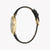 ESPRIT Women's Watch with Gold Stainless Steel Case and Black Leather Band