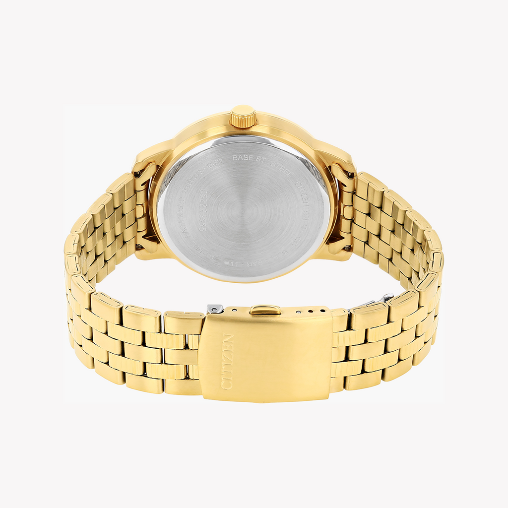 CITIZEN DZ0052-51E - BOLDLY SOPHISTICATED BLACK & GOLD MEN'S WATCH