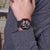 CASIO AEQ-110W-1A3VDF MEN'S SPORTY ELEGANCE - ROSE GOLD & BLACK RESIN TIMEPIECE