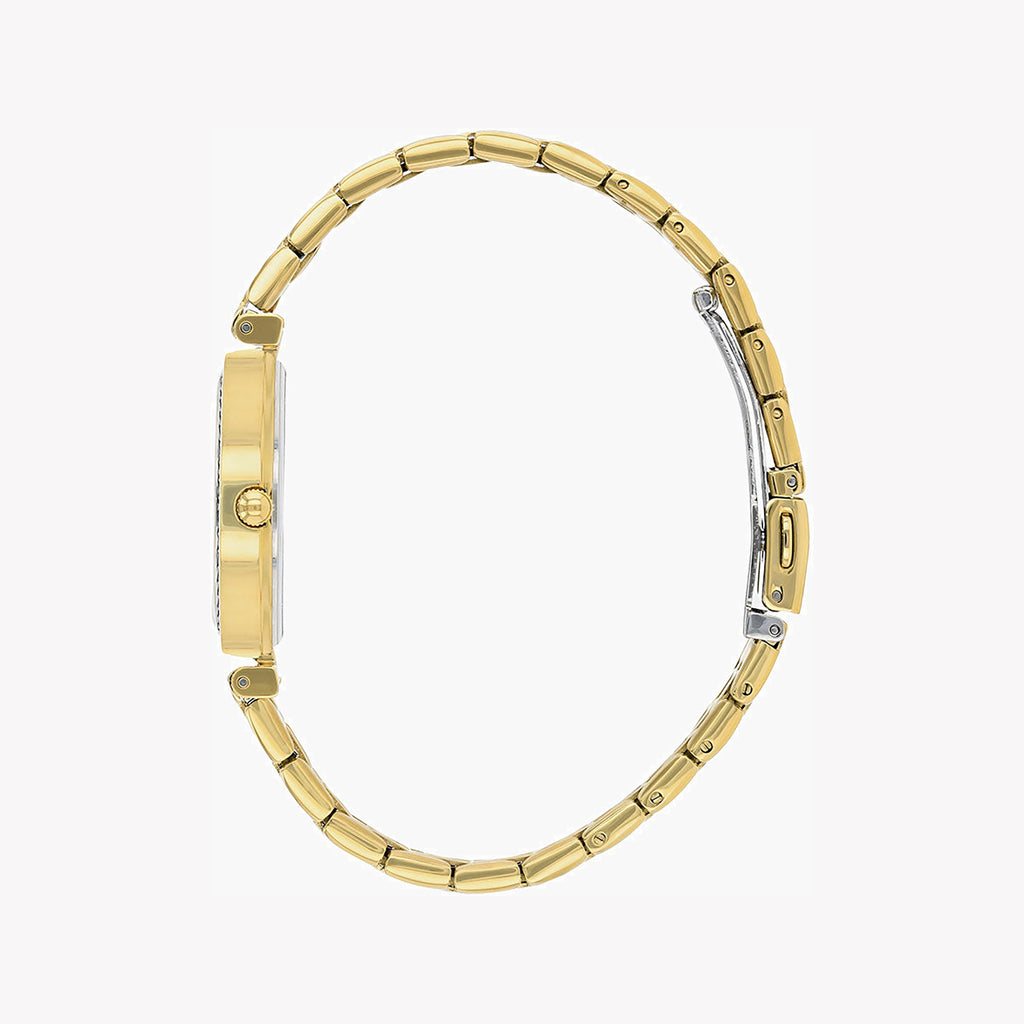 CITIZEN ER0212-50Y GOLD ELEGANCE - VERSATILE WOMEN'S WATCH WITH WHITE DIAL & STAINLESS STEEL BAND