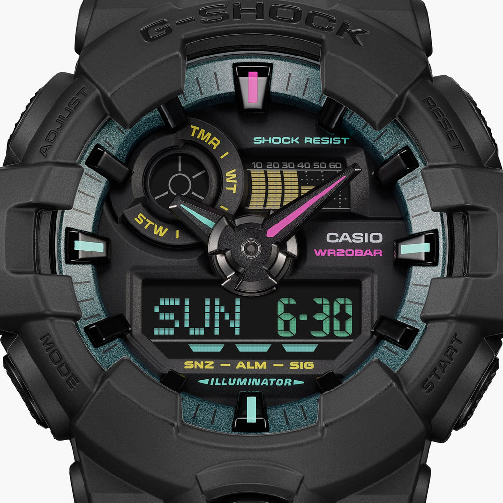 CASIO G-SHOCK GA-700MF-1ADR BLACK MATT SPORT - MEN'S DURABLE TIMEPIECE