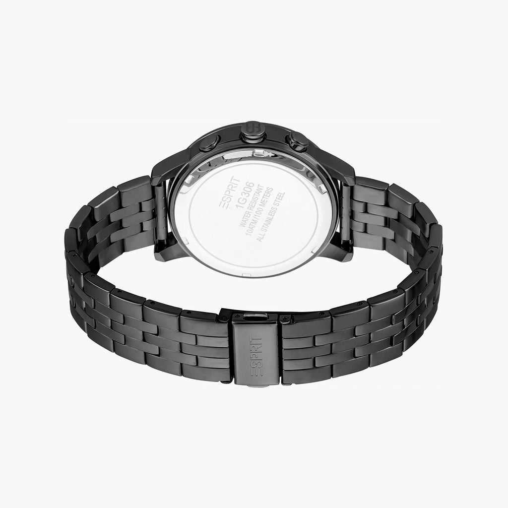 ESPRIT MEN'S BLACK STAINLESS STEEL TIMEPIECE - ELEGANTLY DURABLE WITH A MODERN EDGE