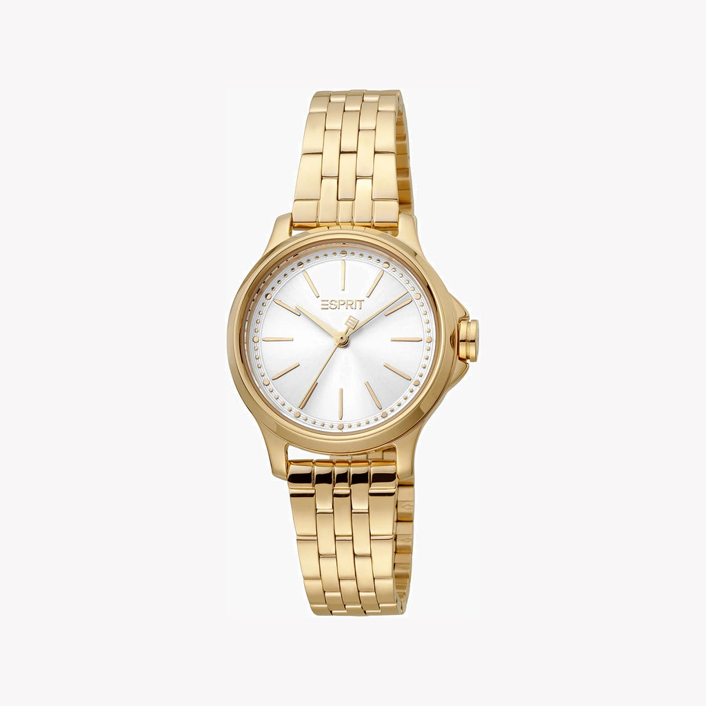 ESPRIT Women's Watch with Gold Stainless Steel Case and Gold Stainless Steel Band