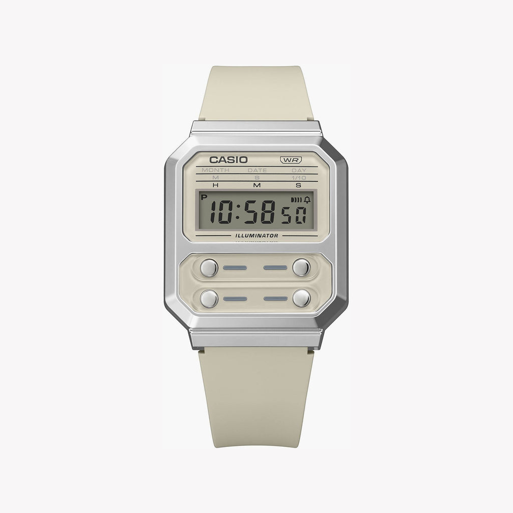 CASIO A100WEF-8ADF SPORTY VERSATILITY - ELEGANT DIGITAL WATCH WITH STAINLESS STEEL BAND & WATER RESISTANCE