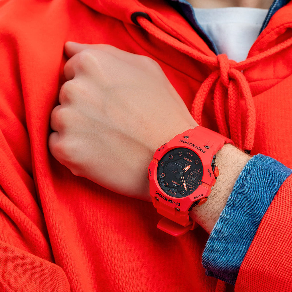 CASIO G-SHOCK GA-B001-4ADR ADVENTURE READY - BOLD PINK UNISEX WATCH with durable resin band and vibrant digital display