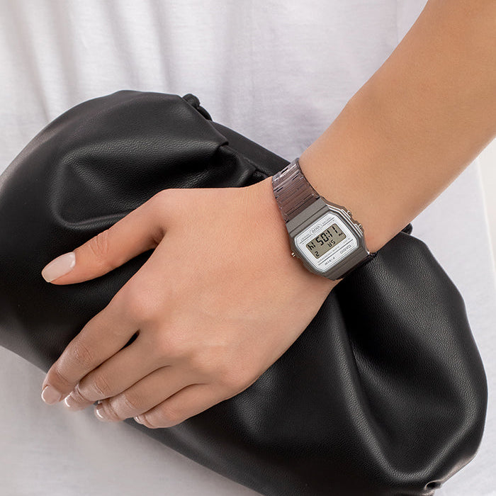 CASIO F-91WS-8DF SPORTY EDGE - ADVENTURE-READY WOMEN'S DIGITAL WATCH IN SILVER