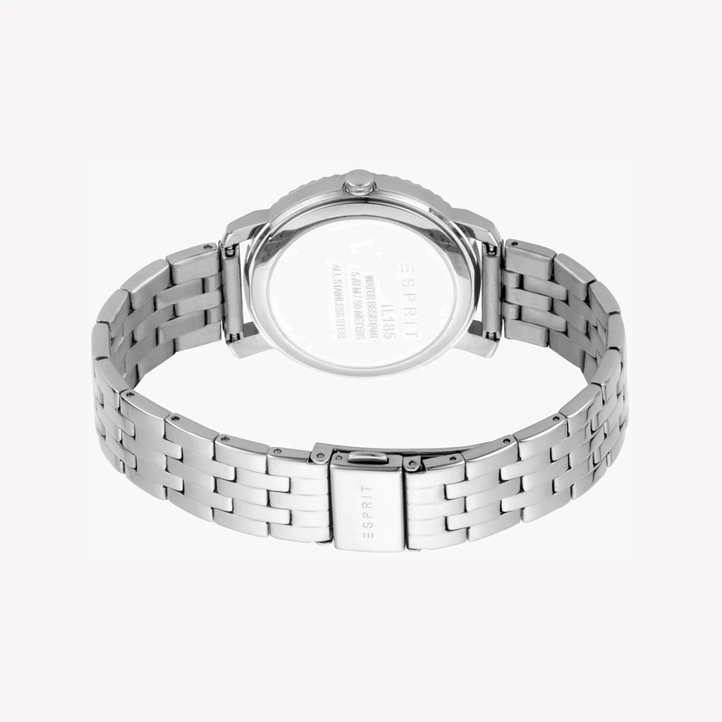 ESPRIT Women's Watch with Silver Stainless Steel Case and Silver Stainless Steel Band