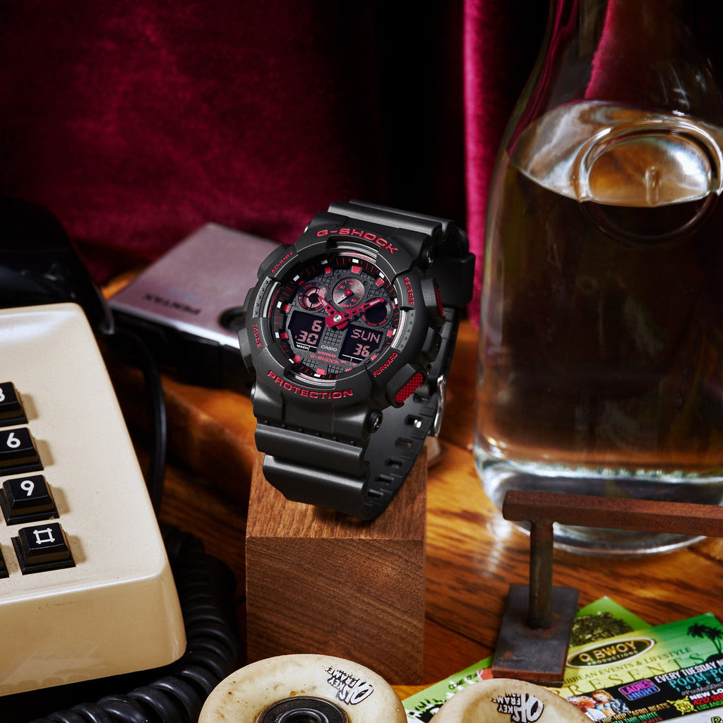 CASIO G-SHOCK GA-100BNR-1ADR - ADVENTURER'S PRIDE MEN'S WATCH WITH STRIKING BLACK AESTHETIC