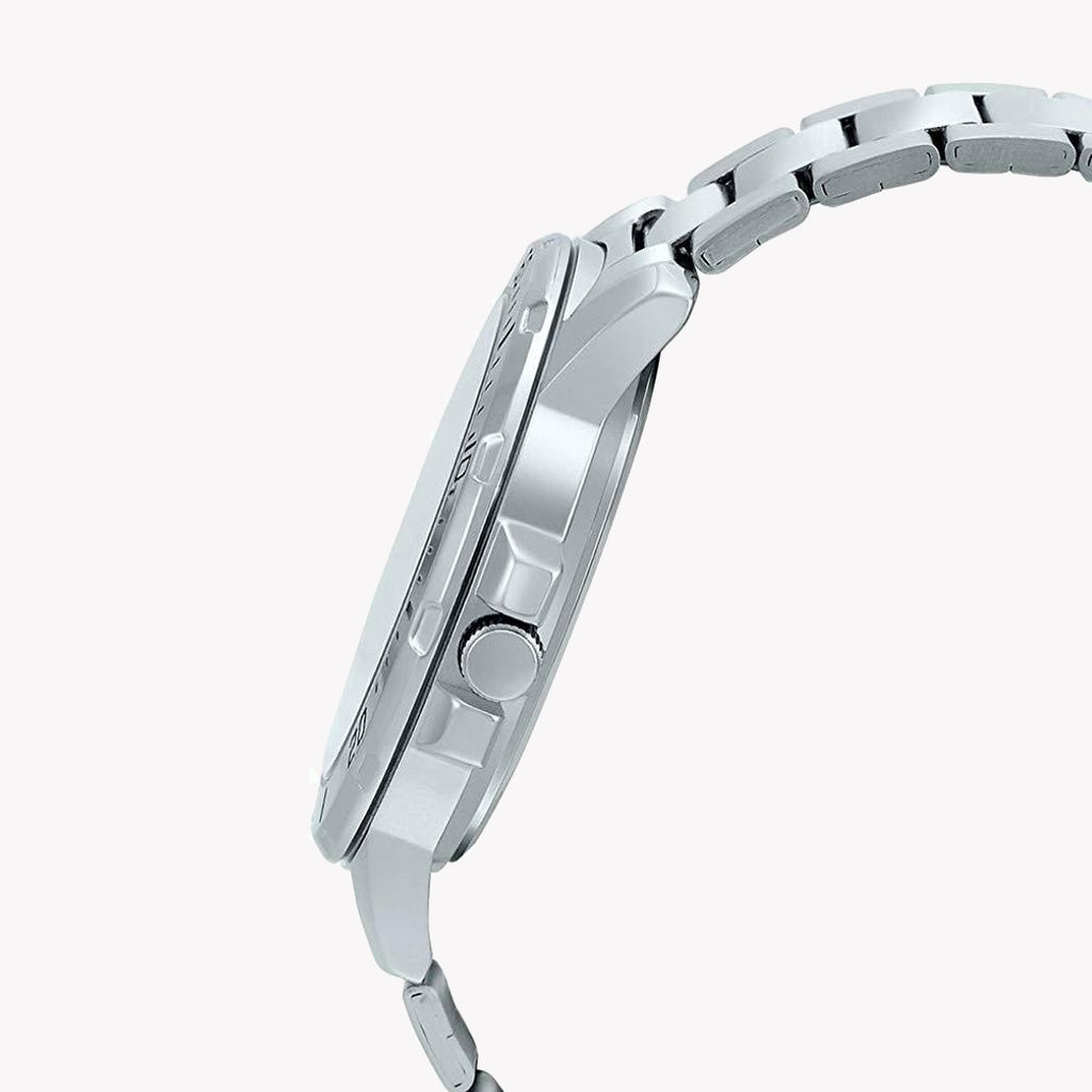 CASIO MTP-VD01D-2EVUDF - SPORTY ELEGANCE UNISEX TIMEPIECE WITH BLUE DIAL AND STAINLESS STEEL BAND