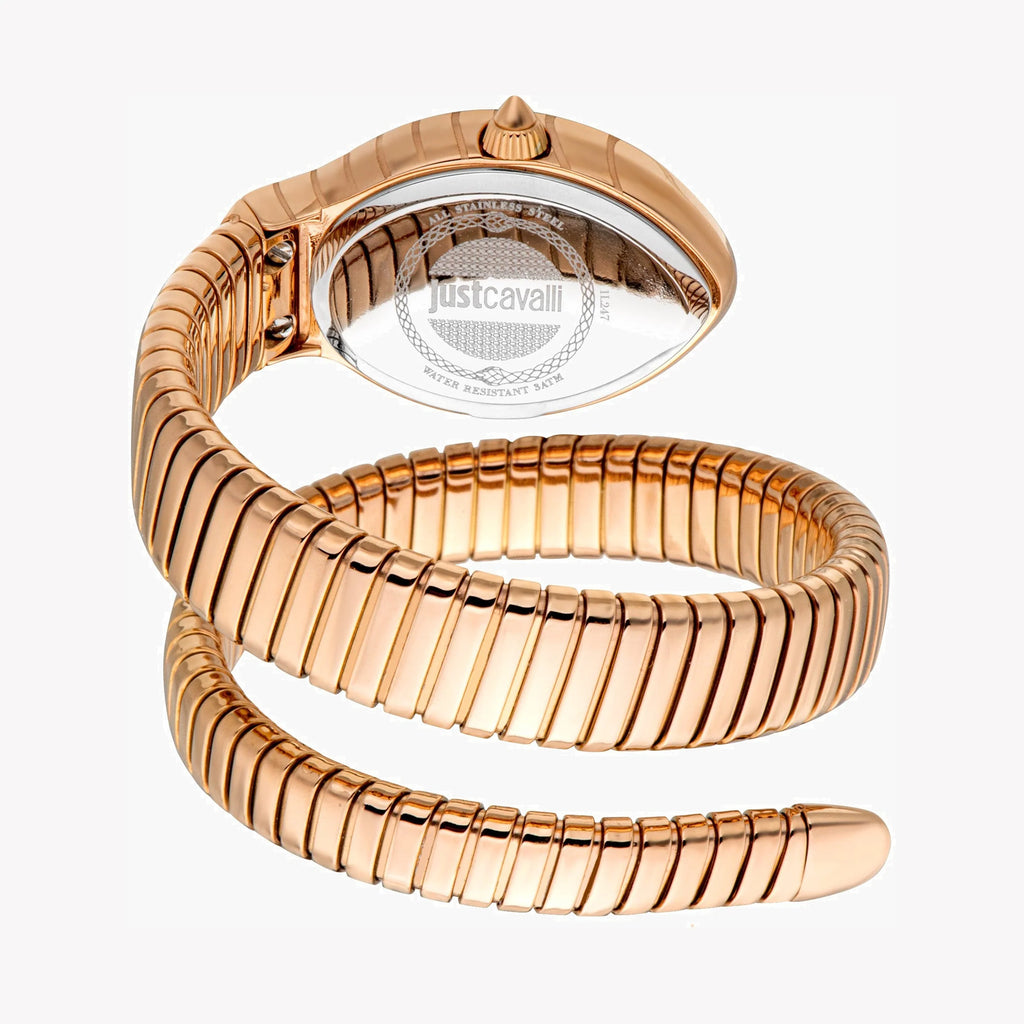 JUST CAVALLI Women's Watch with Rose Gold Stainless Steel Case and Rose Gold Stainless Steel Band