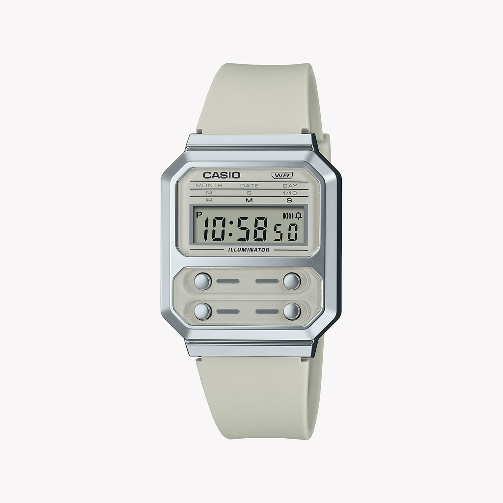 CASIO A100WEF-8ADF SPORTY VERSATILITY - ELEGANT DIGITAL WATCH WITH STAINLESS STEEL BAND & WATER RESISTANCE