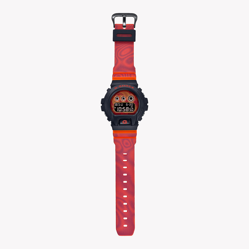 CASIO G-SHOCK DW-6900TD-4DR DYNAMIC EDGE - MEN'S ADVENTURE TIMEPIECE with Black Case and Red Band