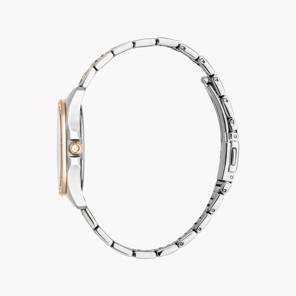 JUST CAVALLI Women's Watch with Silver & Rose Gold Stainless Steel Case and Silver & Rose Gold Stainless Steel Band