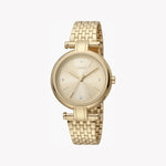 ESPRIT Women's Watch with Gold Stainless Steel Case and Gold Stainless Steel Band