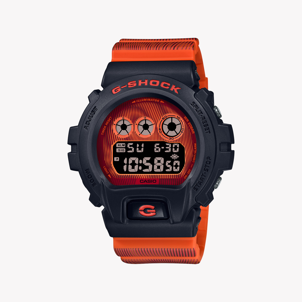 CASIO G-SHOCK DW-6900TD-4DR DYNAMIC EDGE - MEN'S ADVENTURE TIMEPIECE with Black Case and Red Band