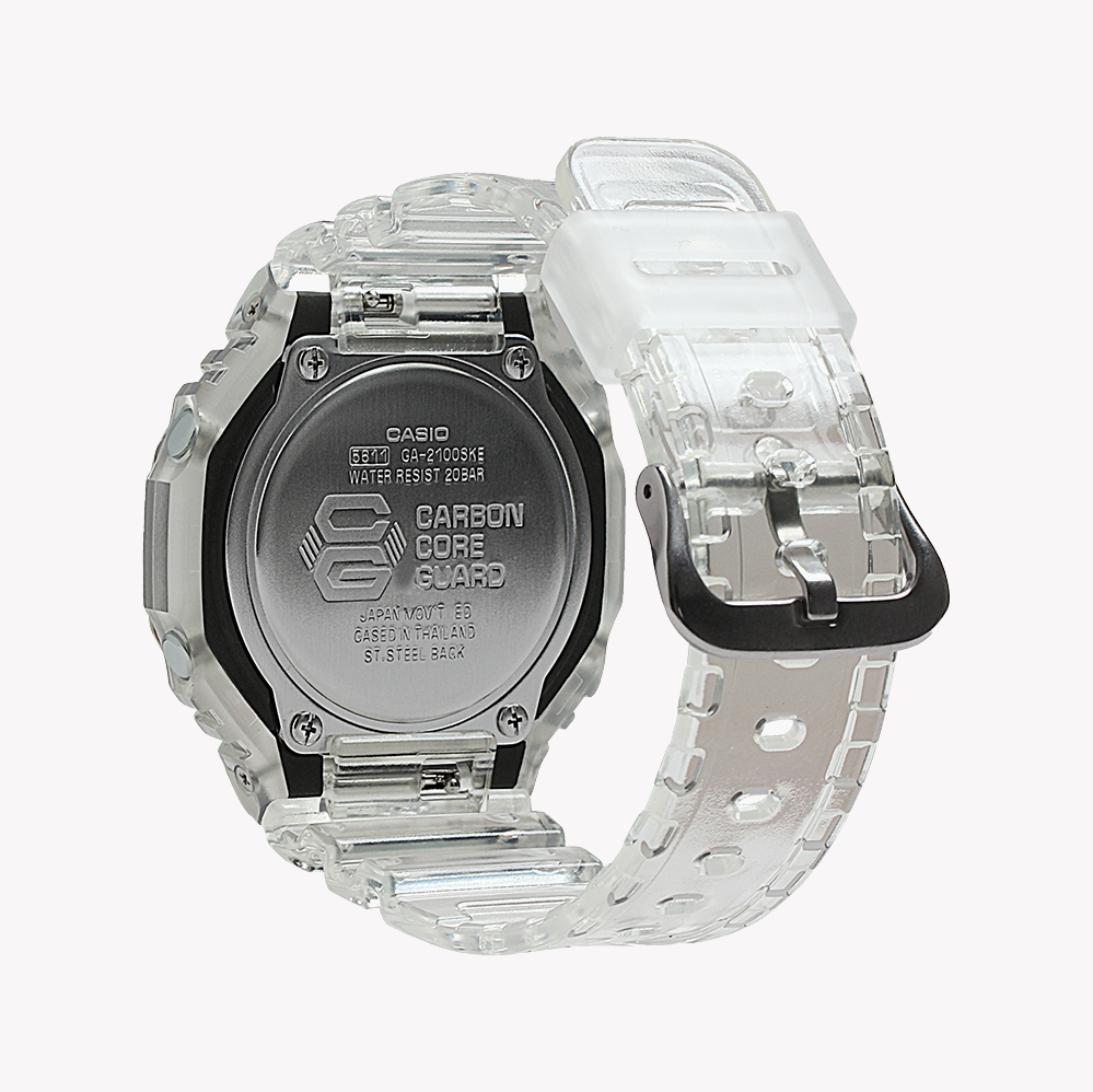 CASIO G-SHOCK GA-2100SKE-7ADR OAK - SPORTY ELEGANCE MEN'S WATCH with Sleek White Resin Design