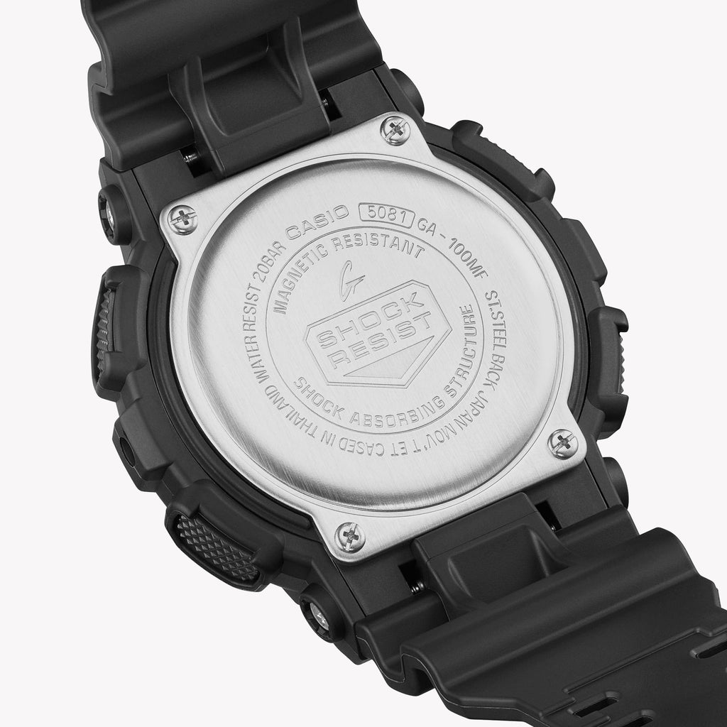 CASIO G-SHOCK GA-100MF-1ADR BLACK MATTE - ADVENTURE AWAITS Men's Watch with resin band and digital dial