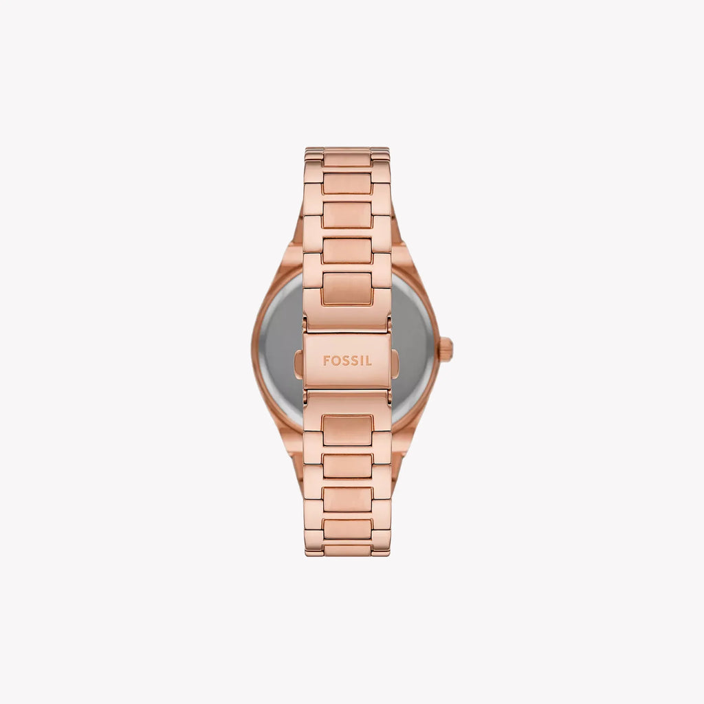 Scarlette Three-Hand Date Rose Gold-Tone Stainless Steel Watch ES5258
