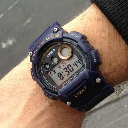 CASIO W-735H-2AVDF ADVENTURE TIME - MEN'S ROBUST OUTDOOR WATCH WITH BLUE RESIN BAND AND DIGITAL DIAL