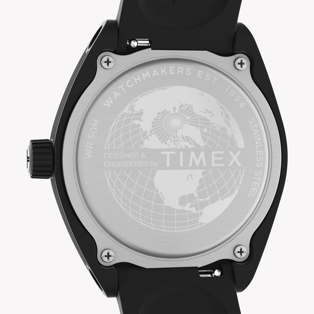 Timex Unisex 40 mm Eco Ceramic Black Case with Black Bio-TPU Strap and Blue Accents TW2W42300 Unisex Watch