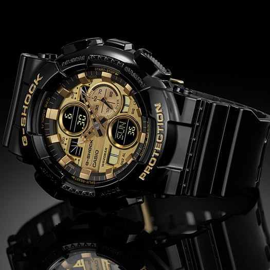 CASIO G-SHOCK GA-140GB-1A1DR - SPORTY ELEGANCE MEN'S WATCH with Sleek Black Design & 200M Water Resistance