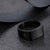 ZINK Men's Black Stainless Steel Ring | ZJRG042B