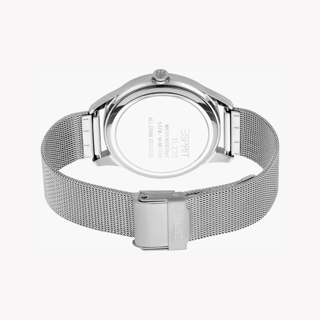 ESPRIT Women's Watch with Silver Stainless Steel Case and Silver Stainless Steel Band