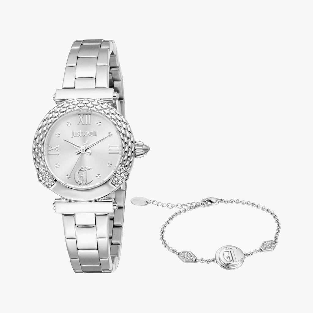 JUST CAVALLI JC1L332M0045 - STYLISH CHARISMA SILVER DIAL WOMEN'S WATCH