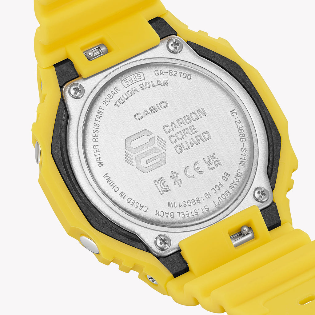 CASIO G-SHOCK GA-B2100C-9ADR OAK BOLD - MEN'S RESILIENT TIMEPIECE WITH YELLOW DESIGN