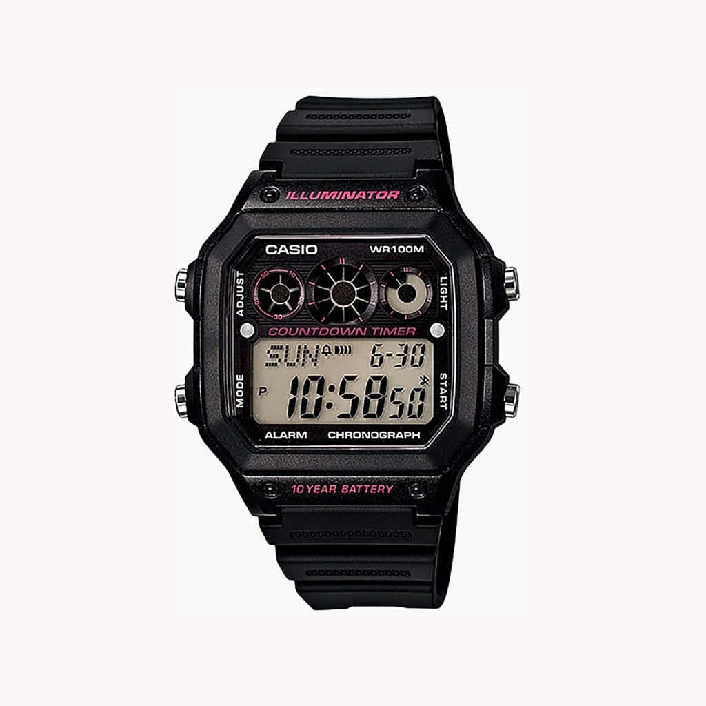 CASIO AE-1300WH-1A2VD MEN'S SPORTY DIGITAL WATCH - STYLISH FUNCTIONALITY FOR ADVENTURERS