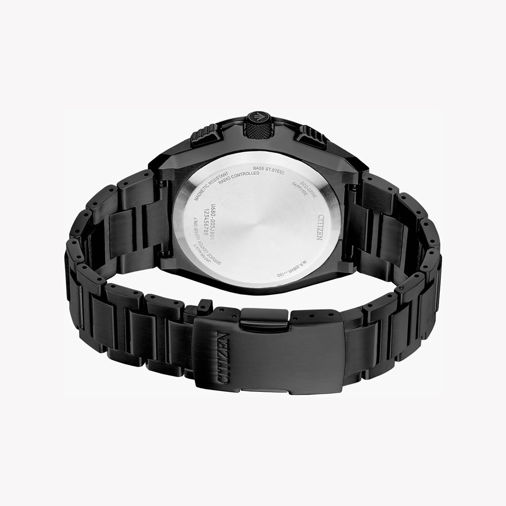 CITIZEN JY8127-59E MASTERFUL PRECISION - BLACK STAINLESS STEEL MEN'S WATCH with Chronograph & World Time