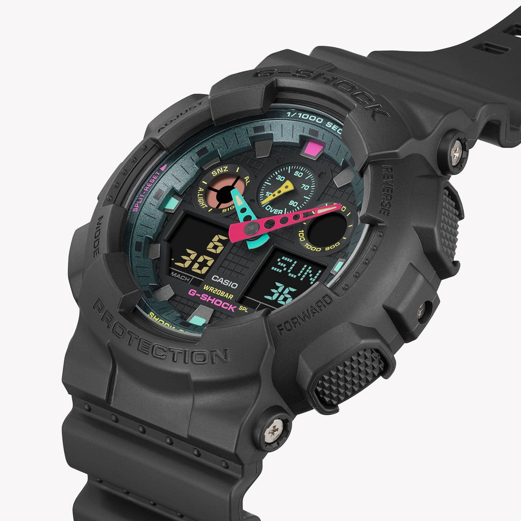 CASIO G-SHOCK GA-100MF-1ADR BLACK MATTE - ADVENTURE AWAITS Men's Watch with resin band and digital dial
