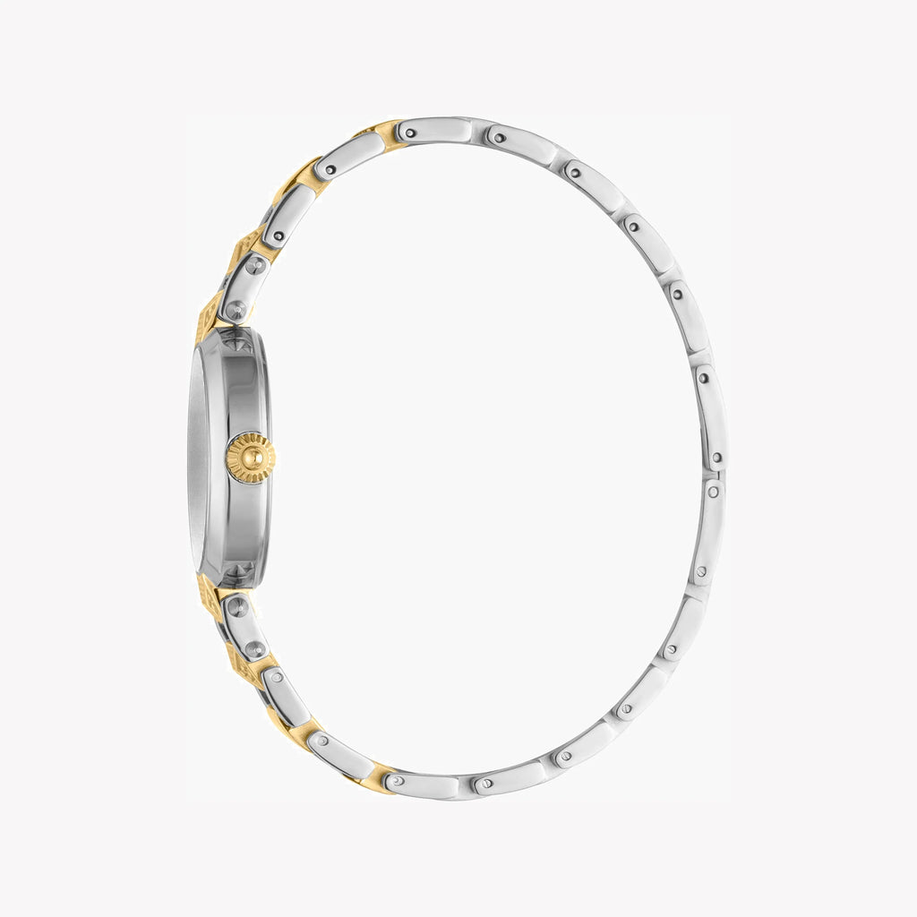 JUST CAVALLI Women's Watch with Silver Stainless Steel Case and Silver & Gold Stainless Steel Band