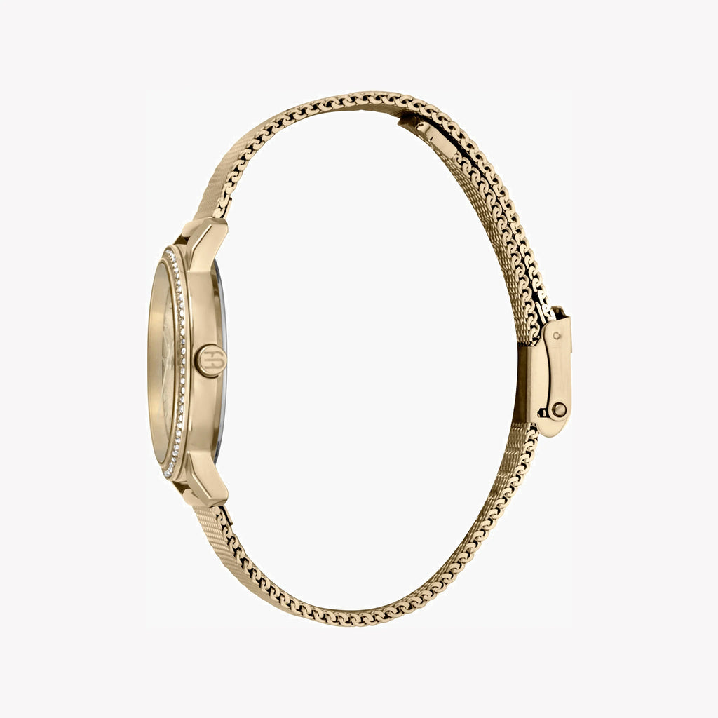 ESPRIT Women's Watch with Gold Stainless Steel Case and Gold Stainless Steel Band