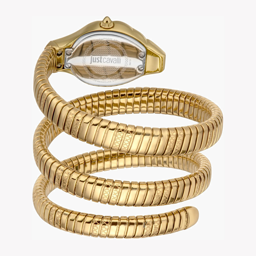 JUST CAVALLI Women's Watch with Gold Stainless Steel Case and Gold Stainless Steel Band