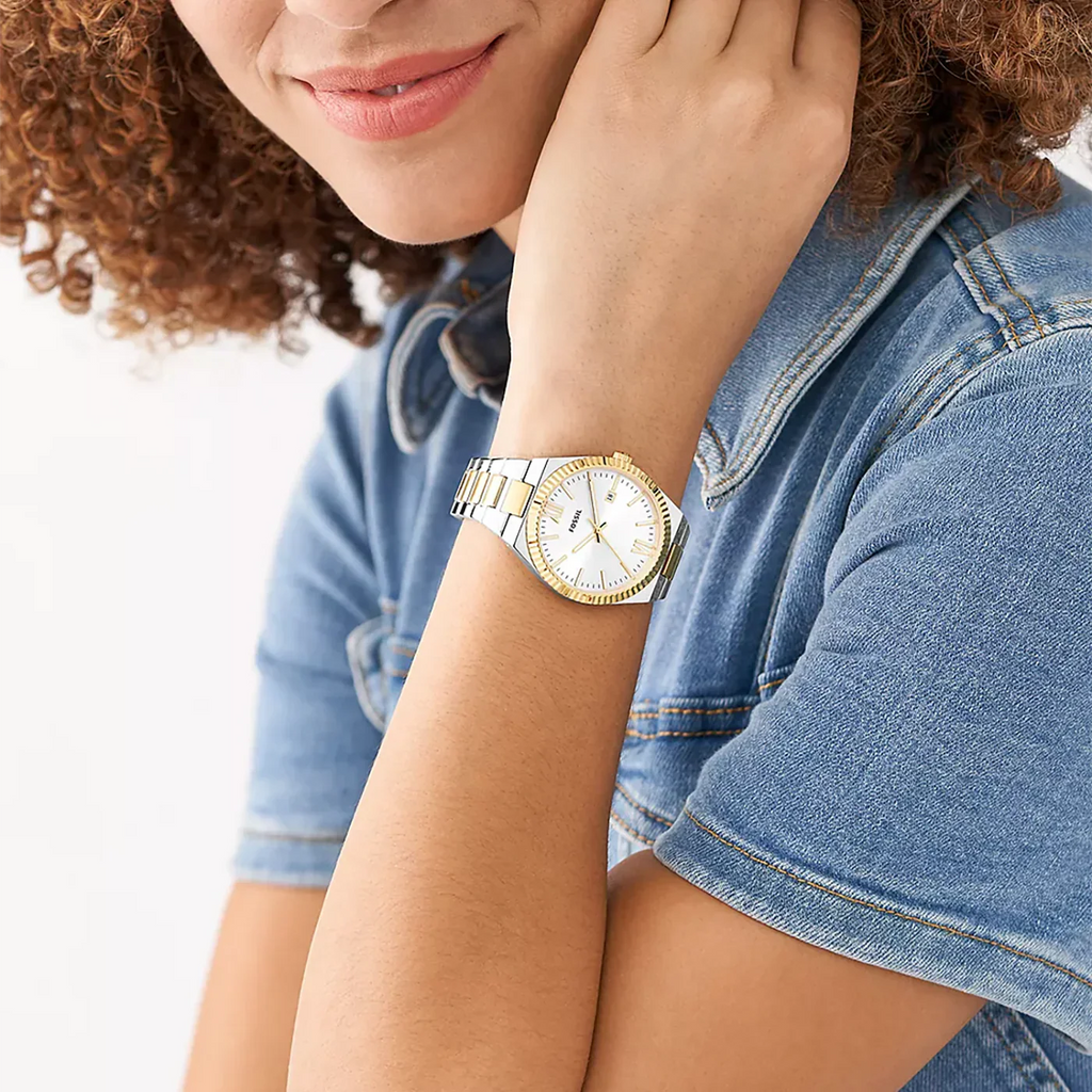 Scarlette Three-Hand Date Two-Tone Stainless Steel Watch ES5259