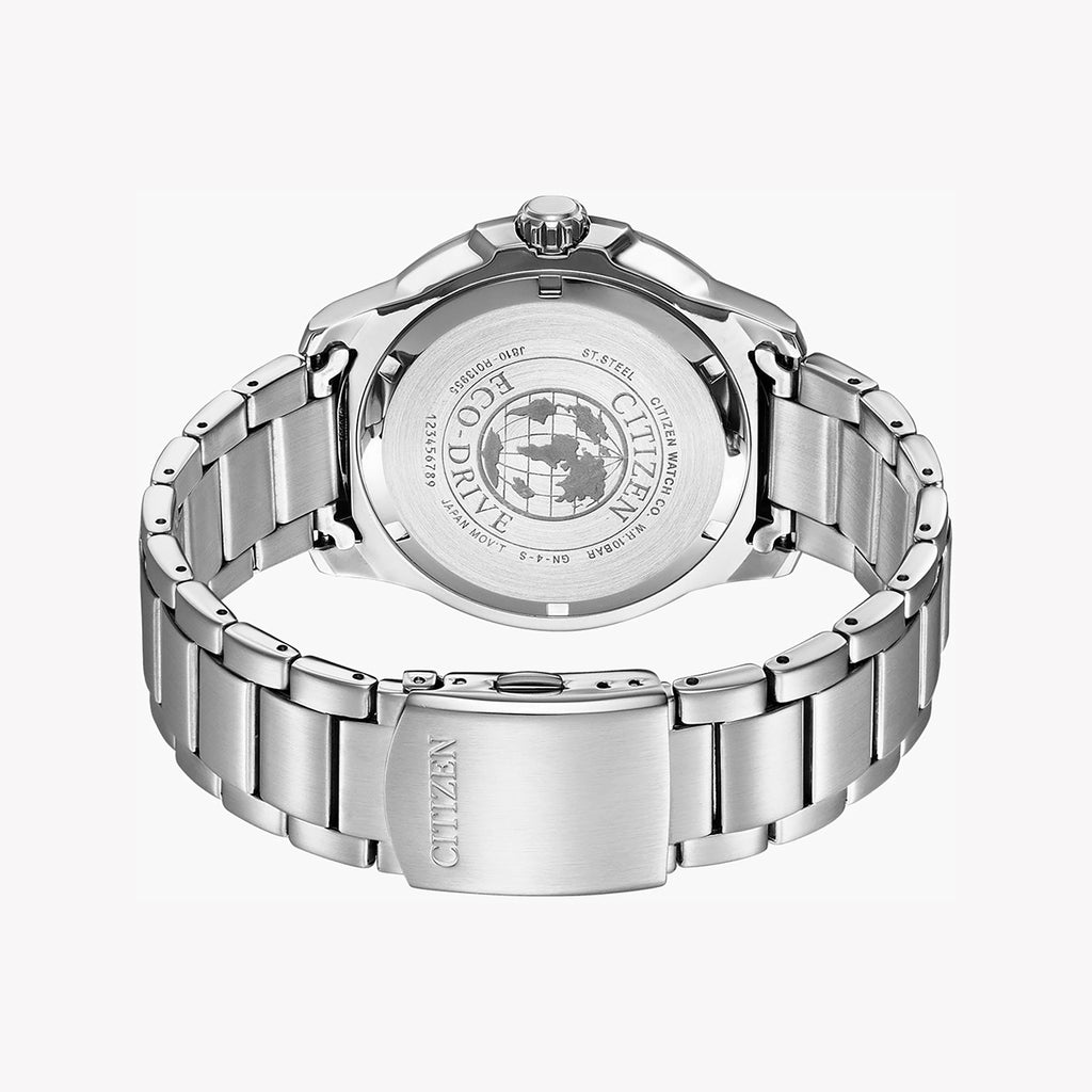 CITIZEN AW1525-81L - DYNAMIC PRECISION MEN'S WATCH with Silver Stainless Steel & Blue Dial