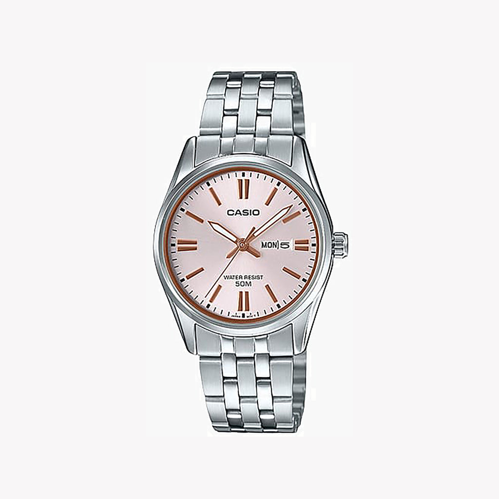 CASIO LTP-1335D-4AVDF - ELEGANT PINK DIAL STAINLESS STEEL WOMEN'S WATCH FOR EVERY OCCASION