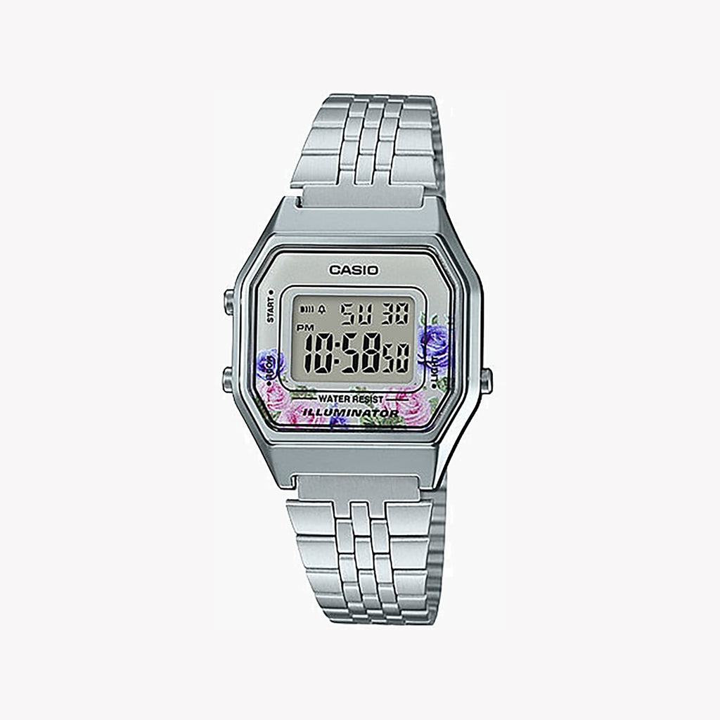 CASIO LA680WA-4CDF SPORTY ELEGANCE - CHIC DIGITAL WOMEN'S WATCH WITH STAINLESS STEEL BAND
