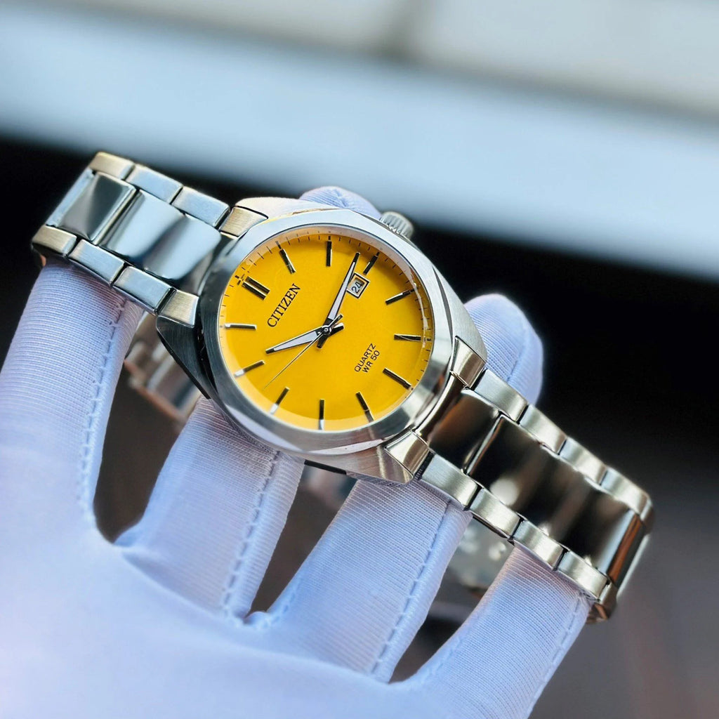 CITIZEN BI5110-54Z DYNAMIC - STYLISH YELLOW DIAL MEN'S WATCH WITH STAINLESS STEEL BAND